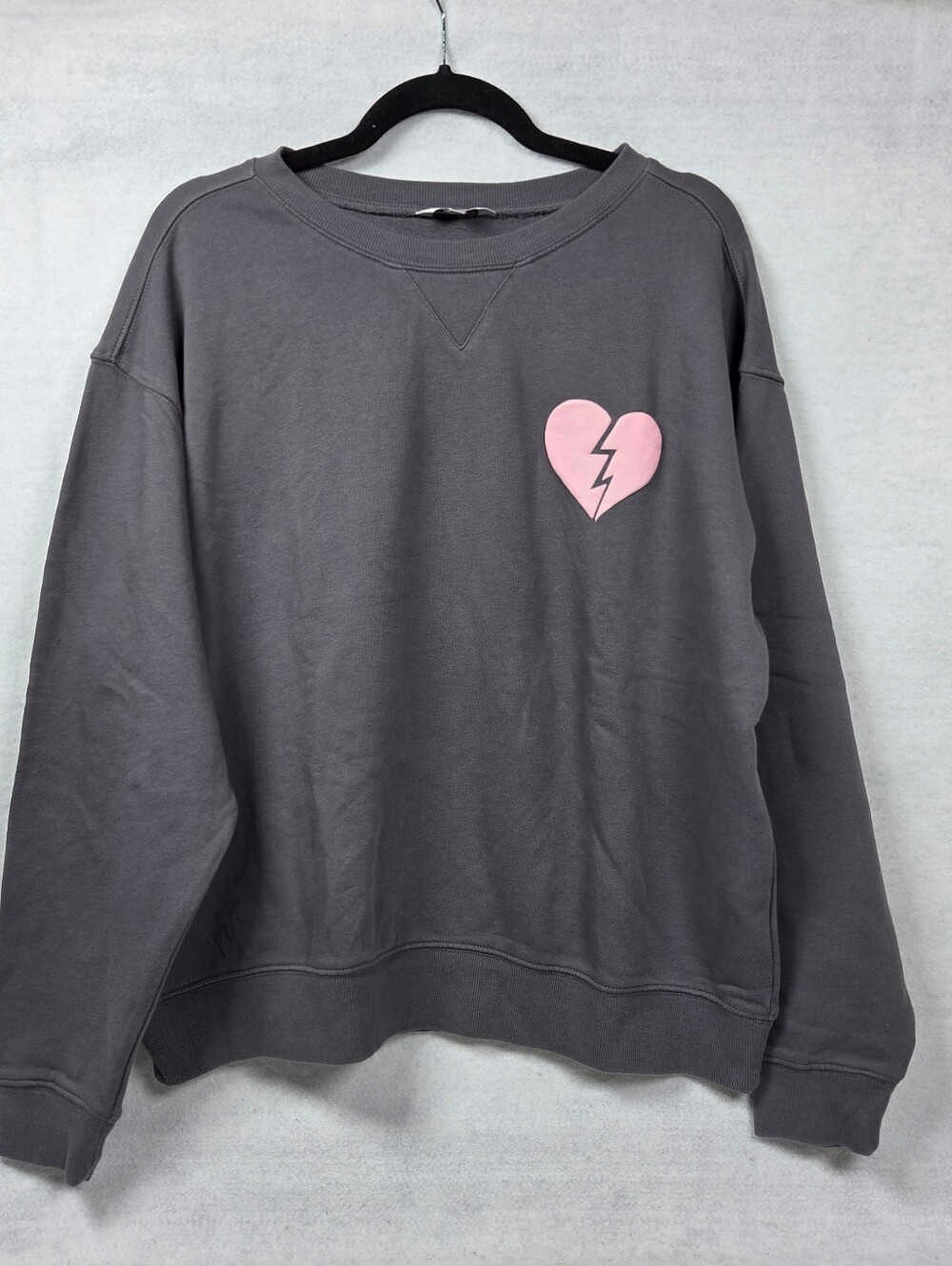 Wild Fox  Lightweight Long Sleeve Crew Neck Graphic Pullover Sweatshirt Large